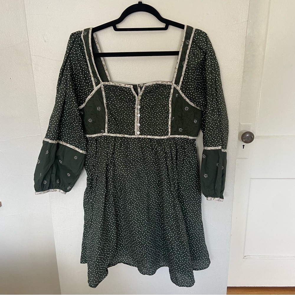 Madewell Floral Mix Square Neck Mini Dress
